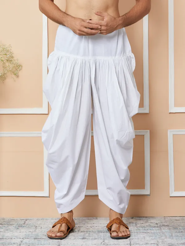 White_Mid-Rise_Loose-Fit_Pure_Cotton_Salwar