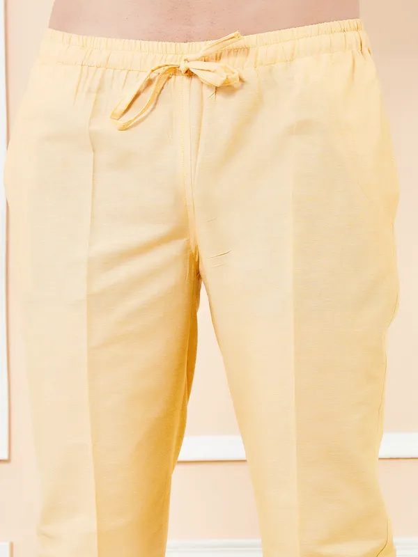 Yellow_Solid_Cotton_Pyjama