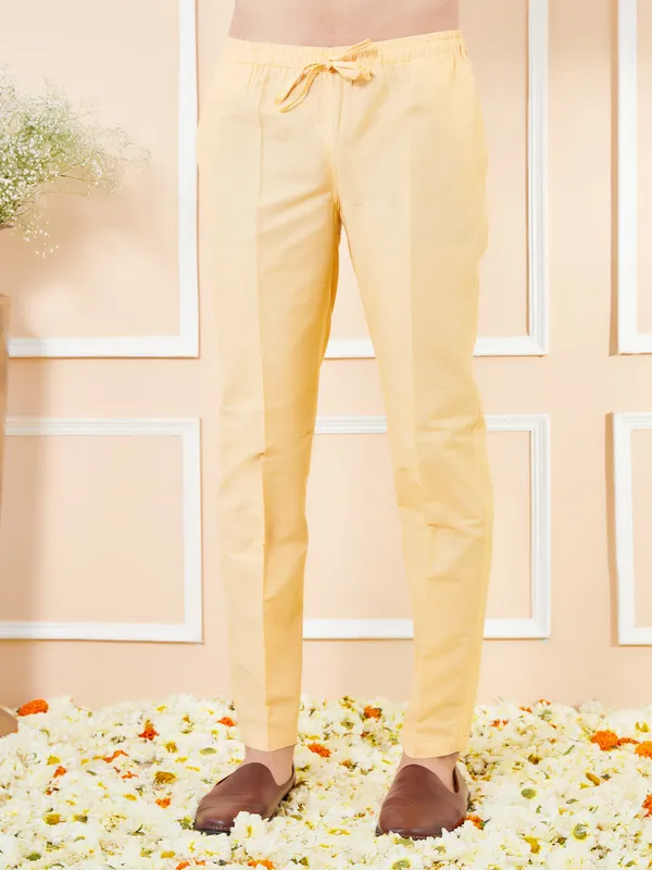 Yellow_Solid_Cotton_Pyjama