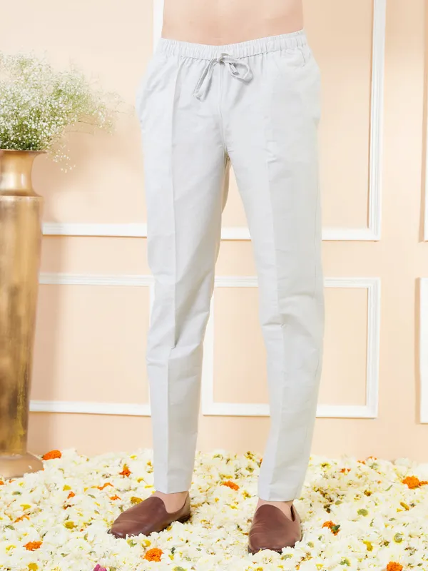 White_Solid_Cotton_Pyjama