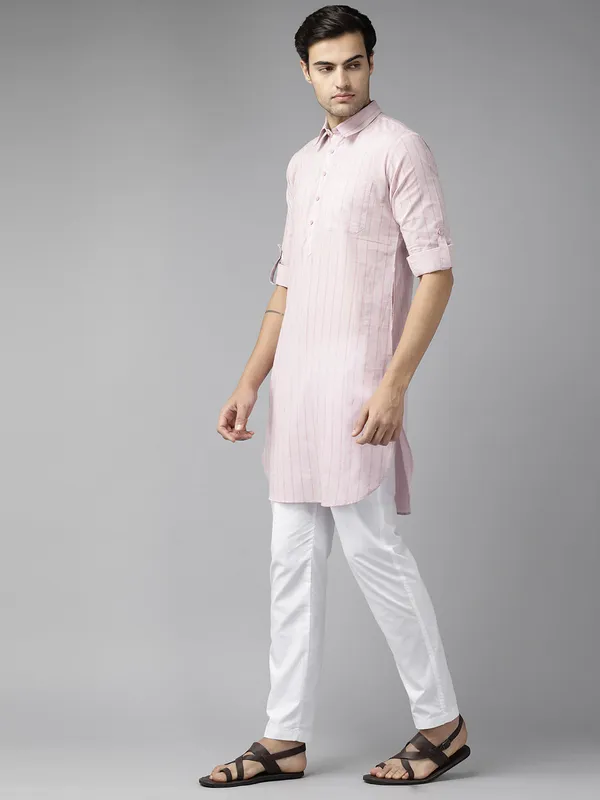 Nude_Pink_Pure_Cotton_Pathani_Kurta_with_Pyjama