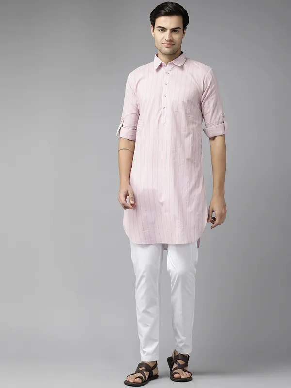 Nude_Pink_Pure_Cotton_Pathani_Kurta_with_Pyjama