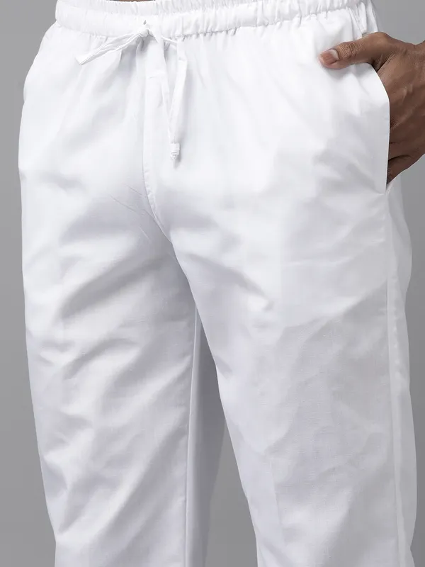 Men_Olive_Regular_Pure_Cotton_Pathani_Printed_Men'S_Kurta_With_White_Salwar