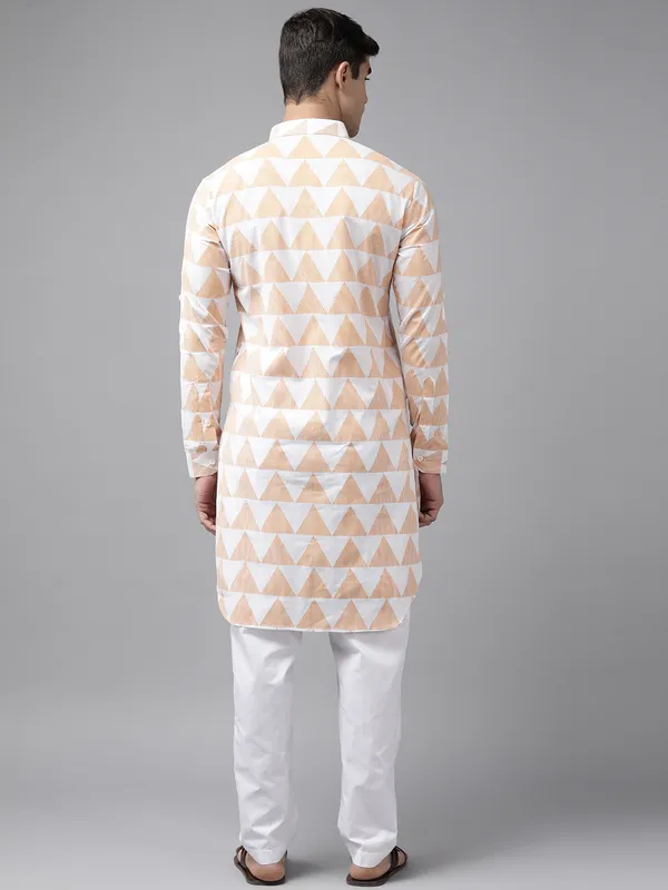 Men_White_Regular_Pure_Cotton_Pathani_Printed_Men'S_Kurta_With_White_Salwar
