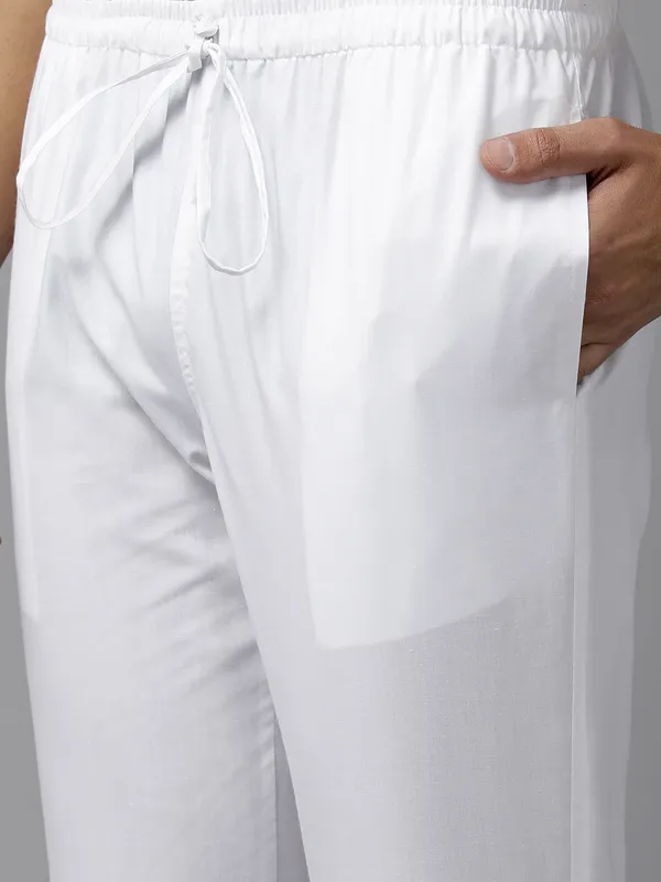 Men_Indigo_Regular_Pure_Cotton_Pathani_Printed_Men'S_Kurta_With_White_Salwar