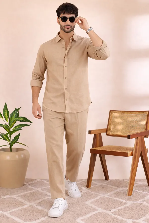 Men_Linen_Solid_Co-ord_Set
