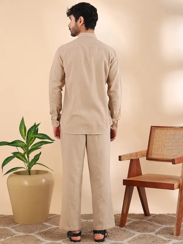Men_Linen_Solid_Co-ord_Set