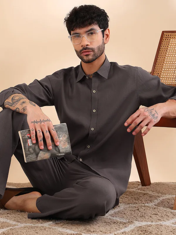 Men_Linen_Solid_Co-ord_Set