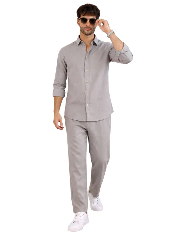Men_Grey_Linen_Solid_Co-Ord_Set