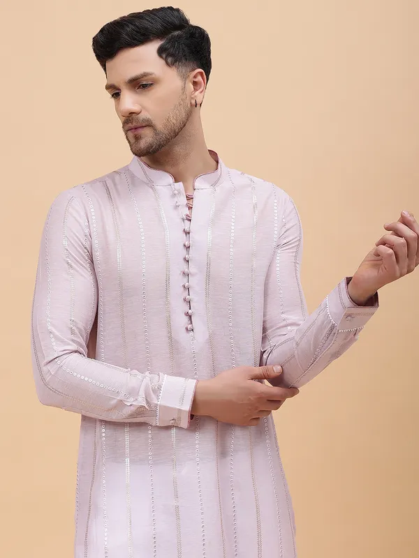Men_Pink_Zari_Work_Silk_Woven_Design_Staright_Kurta_With_Pajama