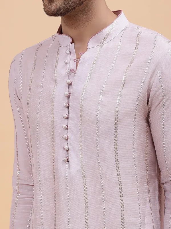 Men_Pink_Zari_Work_Silk_Woven_Design_Straight_Kurta