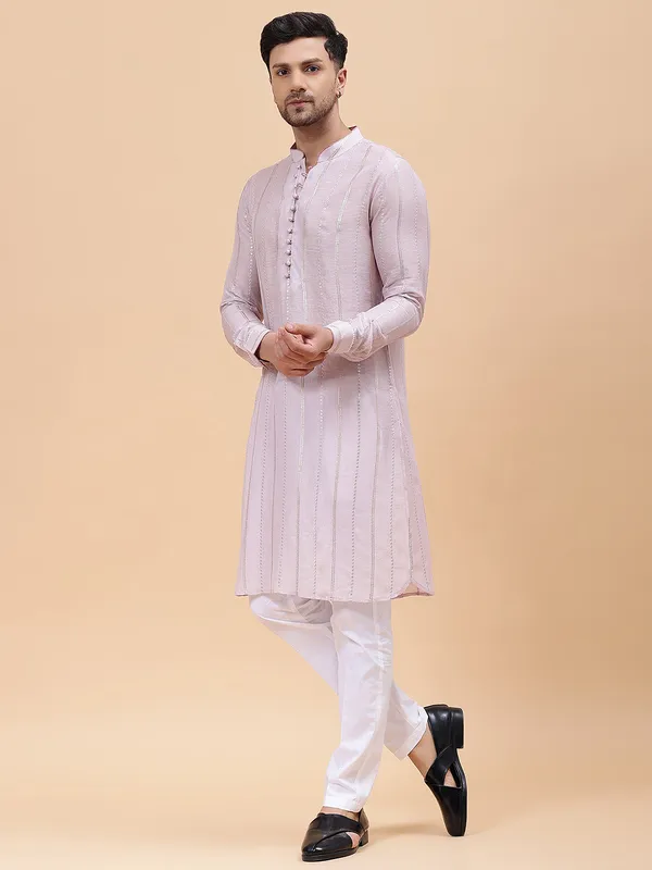 Men_Pink_Zari_Work_Silk_Woven_Design_Straight_Kurta