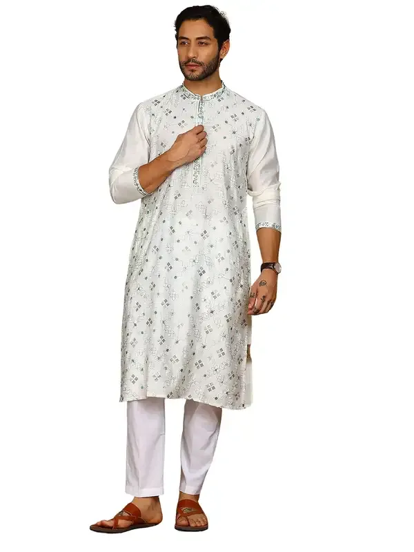 Off-White_Sequins_Embroidered_Viscose_Straight_Kurta_With_Pyjama