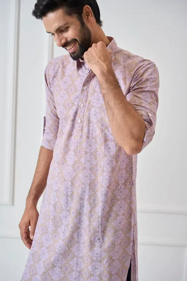 Men_Beige_Regular_Pure_Cotton_Pathani_Kurta_With_Black_Salwar
