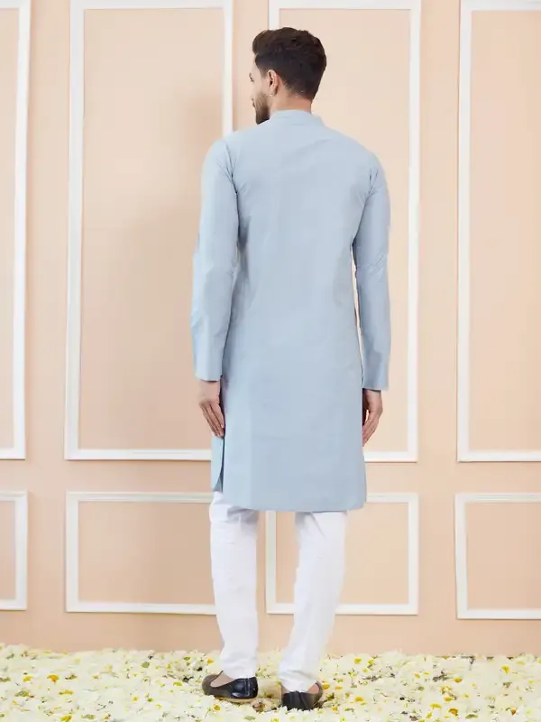 Blue_Cotton_Solid_Straight_Kurta_With_Pyjama