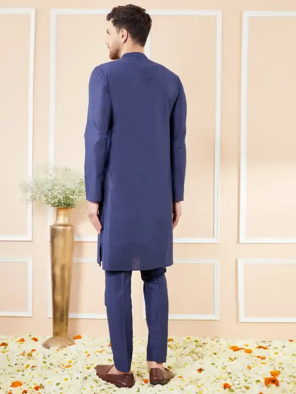 Blue_Cotton_Solid_Straight_Kurta_With_Matching_Pyjama
