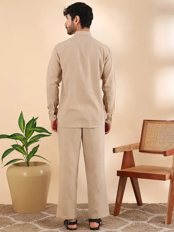 Men_Beige_Linen_Solid_Co-Ord_Set