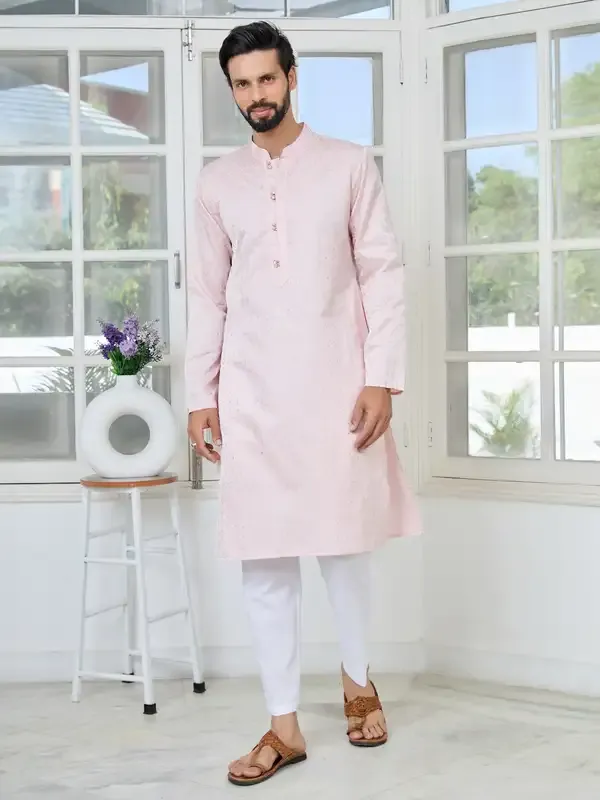 Light_Pink_Embossed_Printed_And_Foil_Printed_Straight_Kurta