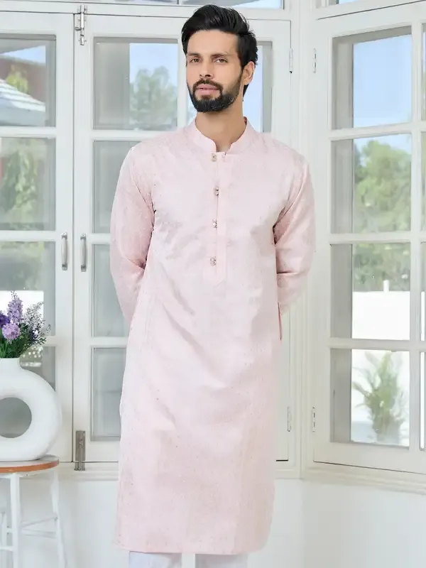 Light_Pink_Embossed_Printed_And_Foil_Printed_Straight_Kurta