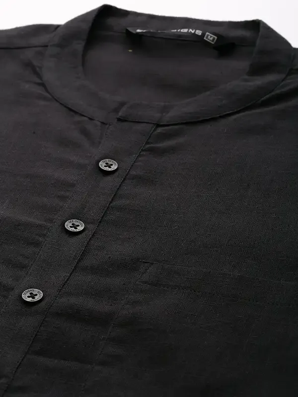 Men_Black_Kurta_Pajama_And_Black_Digital_Print_Cotton_Nehru_Jacket