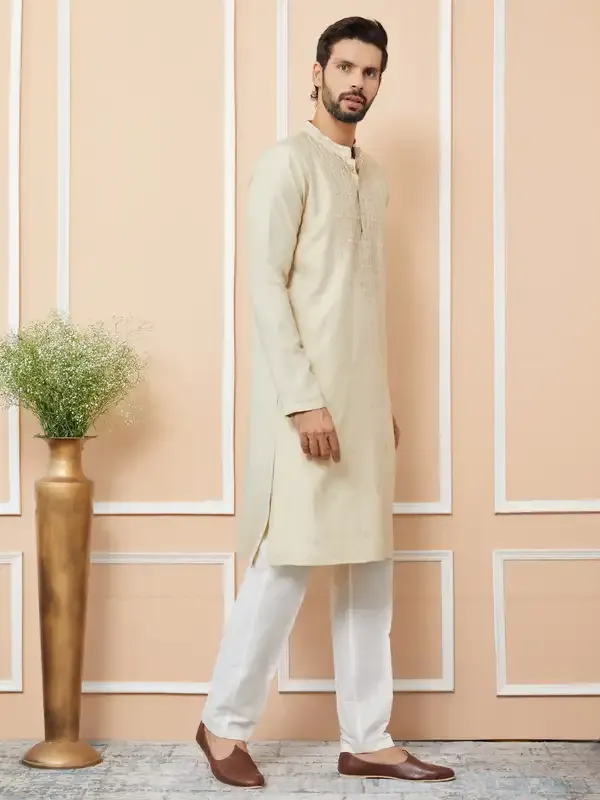 Beige_Embroidered_Zara_Silk_Straight_Kurta_With_Pyjama