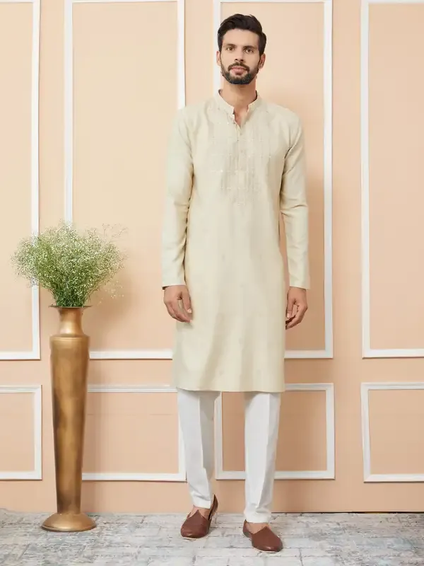 Beige_Embroidered_Zara_Silk_Straight_Kurta_With_Pyjama