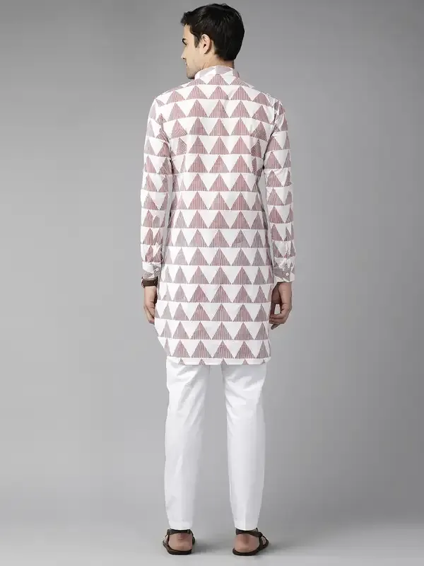 Men_White_Regular_Pure_Cotton_Pathani_Printed_Men'S_Kurta_With_White_Salwar