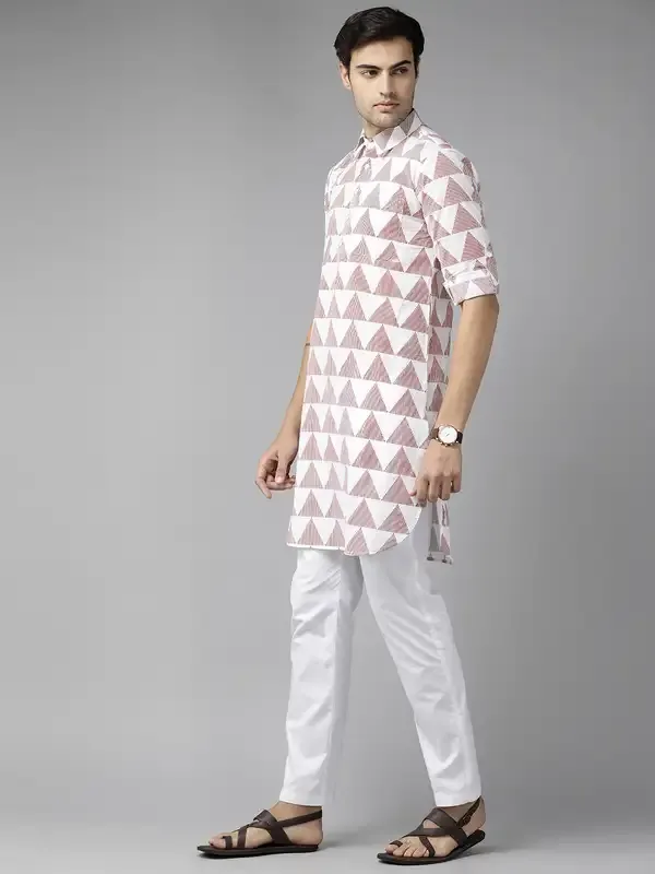 Men_White_Regular_Pure_Cotton_Pathani_Printed_Men'S_Kurta_With_White_Salwar