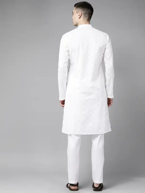 Men_White_Pure_Cotton_Chikankari_Embroidered_Straight_Kurta_With_Pyjama