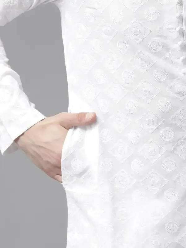 Men_White_Pure_Cotton_Chikankari_Embroidered_Straight_Kurta_With_Pyjama