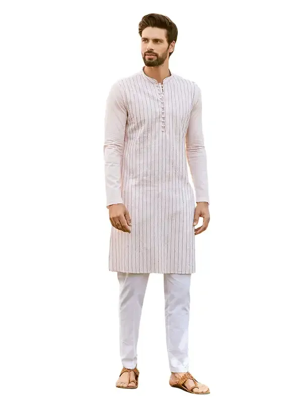 Men_Pink_Cotton_Pintex_Design_Sequins_Kurta_With_Pyjama