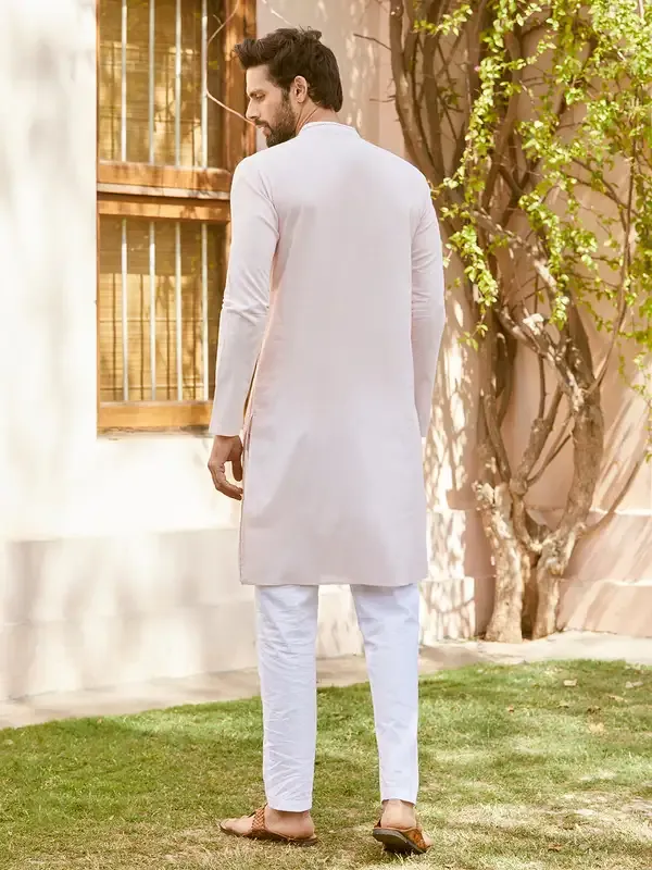 Men_Pink_Cotton_Pintex_Design_Sequins_Kurta_With_Pyjama