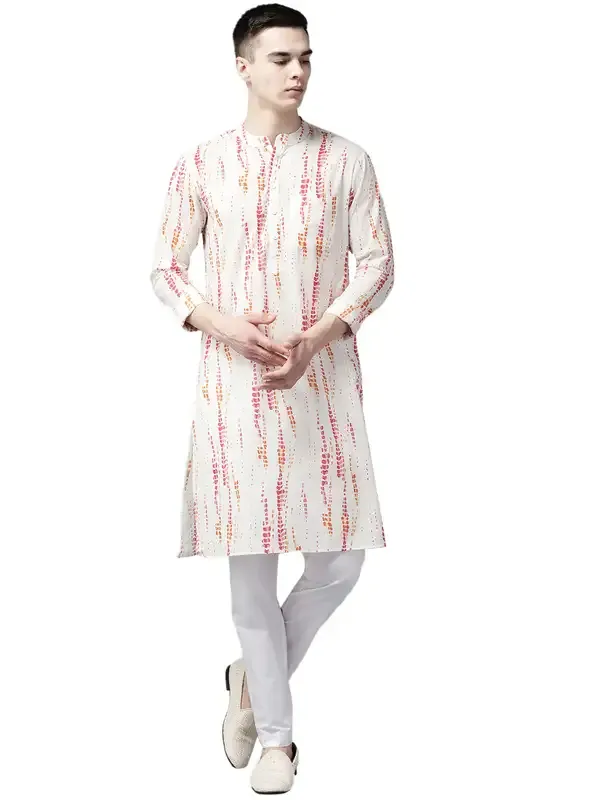 Men_White_Multi_Tie_And_Dye_Print_Design_Straight_Kurta_With_Pyjama