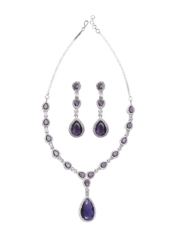 Elegant_Purple_Ad_Crystal_Party_Wear_Designer_Jewellery_Set_And_Earrings