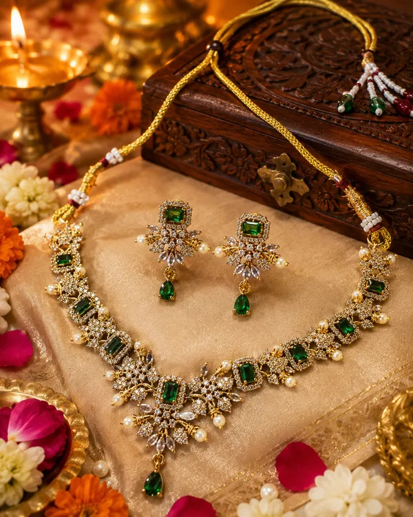 Green_Crystal_Necklace_Set_with_American_Diamond_Stones_|_Elegant_Green_Stone_Jewellery_Set_|_Gold_Finish_Necklace_&_Earrings_for_Women