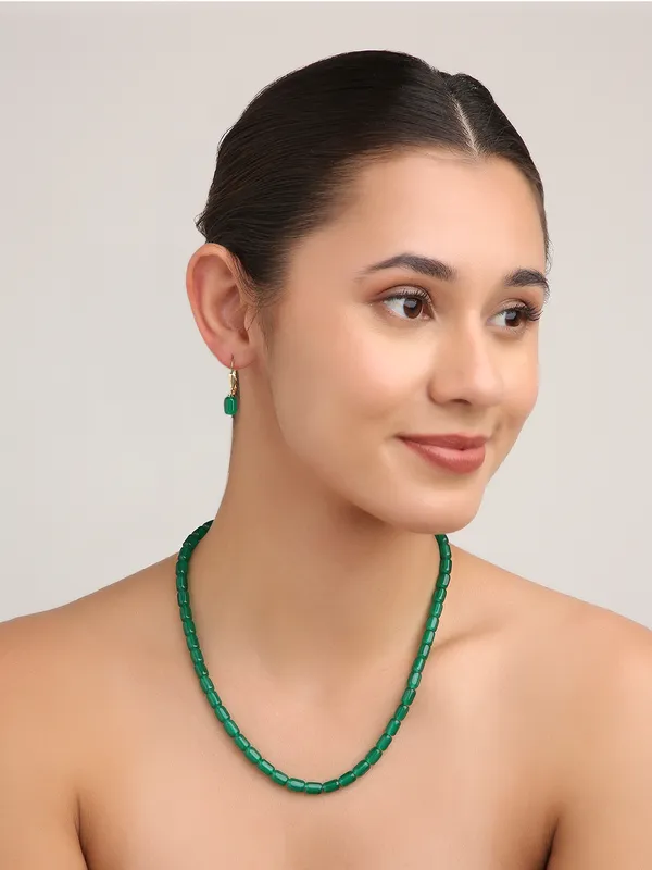 Green_Single_Line_Crystal_Pearl_Beaded_Necklace_With_Matching_Drop_Earrings