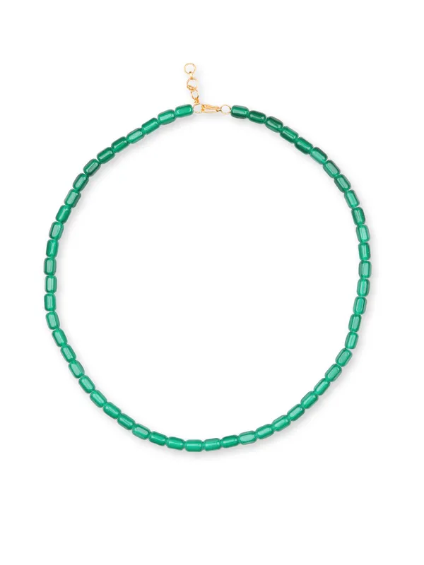 Green_Single_Line_Crystal_Pearl_Beaded_Necklace_With_Matching_Drop_Earrings