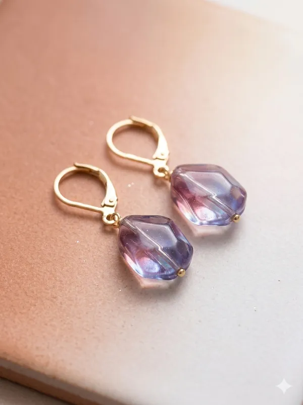 Jewel_Me_Up_Dual_Tone_Crystal_Drop_Earrings_|_Purple_&_Blue_Geometric_Hoop_Earrings_for_Women