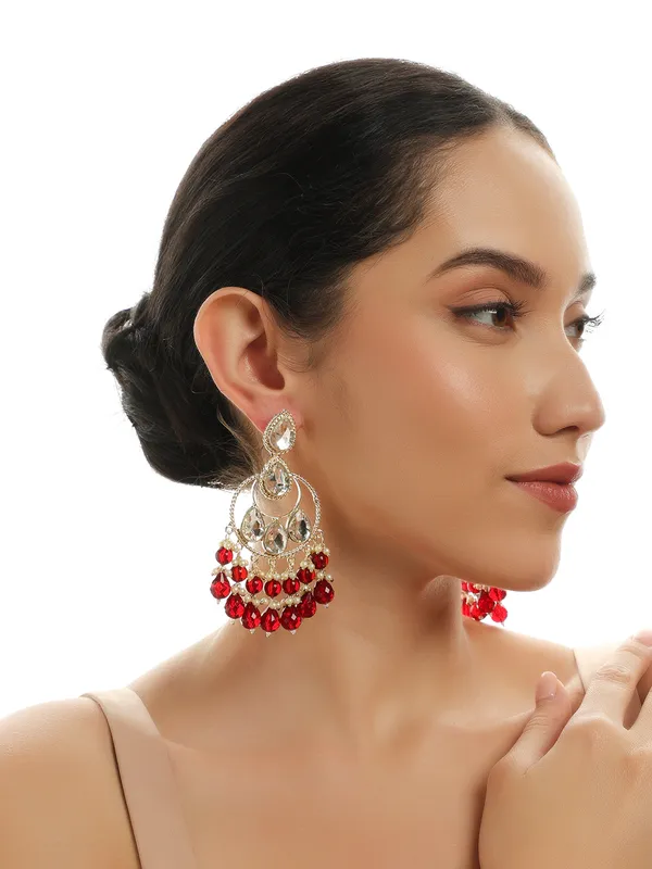 Maroon_Pearls_Layered_Chandbali_Earrings