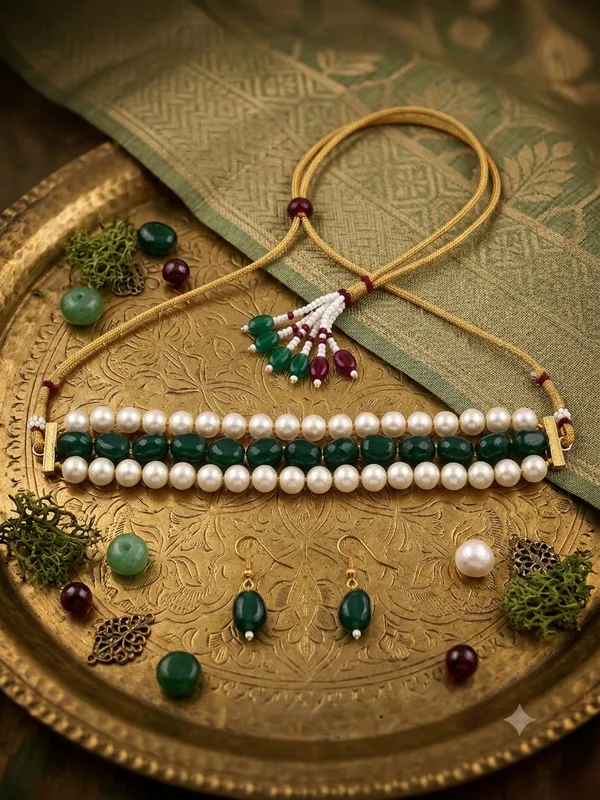 Noor-e-Panna_Royal_GREEN_Choker_Set
