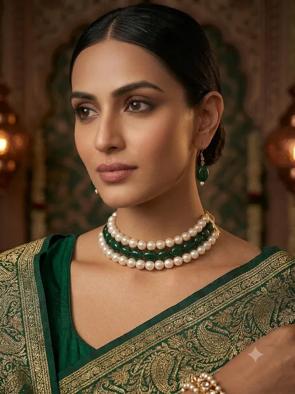 Noor-e-Panna_Royal_GREEN_Choker_Set