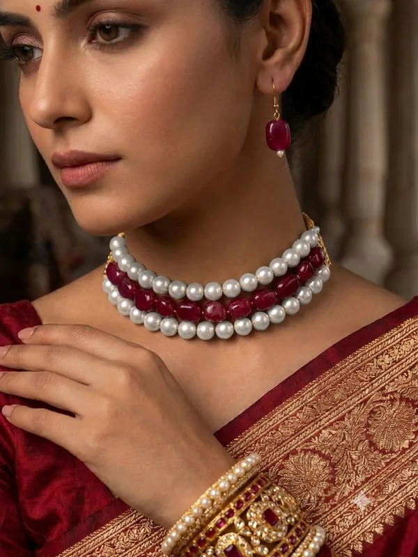 Noor-e-Panna_Royal_Ruby_Choker_Set