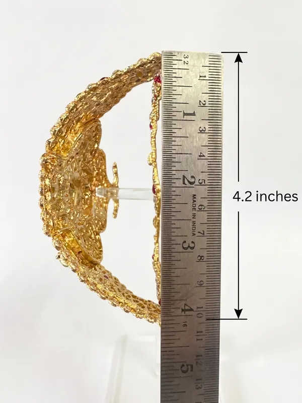 PREUM_GANESH_MUKUT_FOR_SMALL_SIZE_GANESH_IDOL_|_Jewel_Me_Up™__Gold-Plated_Kundan_Stone_Crown_for_Ganesh_Idol_|_Decorative_Mukut_for_Ganpati_Murti_|_Festival_&_Home_Temple_Decoration