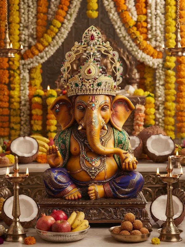 PREUM_GANESH_MUKUT_FOR_SMALL_SIZE_GANESH_IDOL_|_Jewel_Me_Up™__Gold-Plated_Kundan_Stone_Crown_for_Ganesh_Idol_|_Decorative_Mukut_for_Ganpati_Murti_|_Festival_&_Home_Temple_Decoration