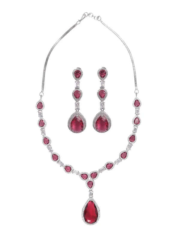 Ruby_Crystal_American_Diamond_Necklace_Set_With_Drop_Earrings_For_Women