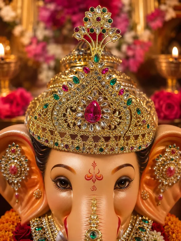 Small_Ganesh_Mukut_for_1/1.5_to_3_Foot_Idol_|_Rani_Green_&_White_Stone_Work_Ganpati_Crown_|_Traditional_Ganesh_Chaturthi_Mukut