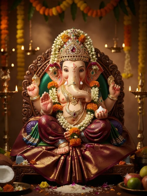 Small_Ganesh_Mukut_for_1/1.5_to_3_Foot_Idol_|_Rani_Green_&_White_Stone_Work_Ganpati_Crown_|_Traditional_Ganesh_Chaturthi_Mukut