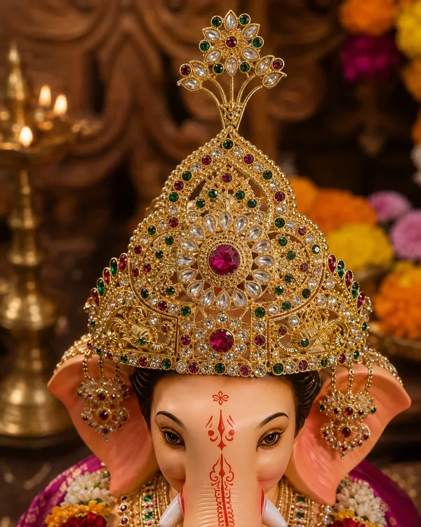 Small_Ganesh_Mukut_for_1.5_to_3_Feet_Idol_|_Traditional_Gold_Tone_Ganpati_Crown_with_Red_Green_&_White_Stones_|_Ganesh_Chaturthi_Idol_Jewellery