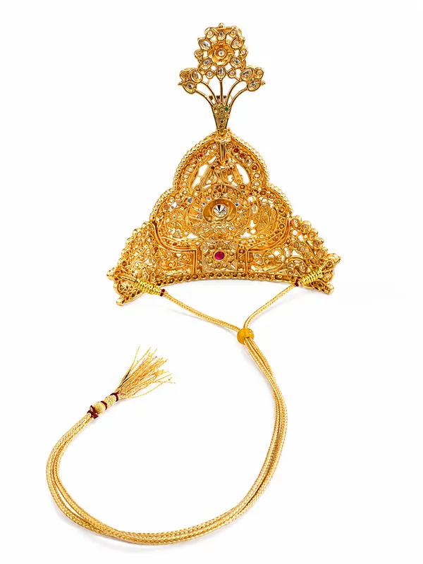 Small_Ganesh_Mukut_for_1.5_to_3_Feet_Idol_|_Traditional_Gold_Tone_Ganpati_Crown_with_Red_Green_&_White_Stones_|_Ganesh_Chaturthi_Idol_Jewellery