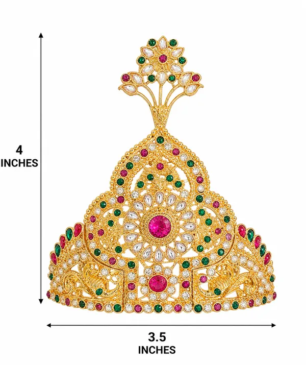 Small_Ganesh_Mukut_for_1.5_to_3_Feet_Idol_|_Traditional_Gold_Tone_Ganpati_Crown_with_Red_Green_&_White_Stones_|_Ganesh_Chaturthi_Idol_Jewellery